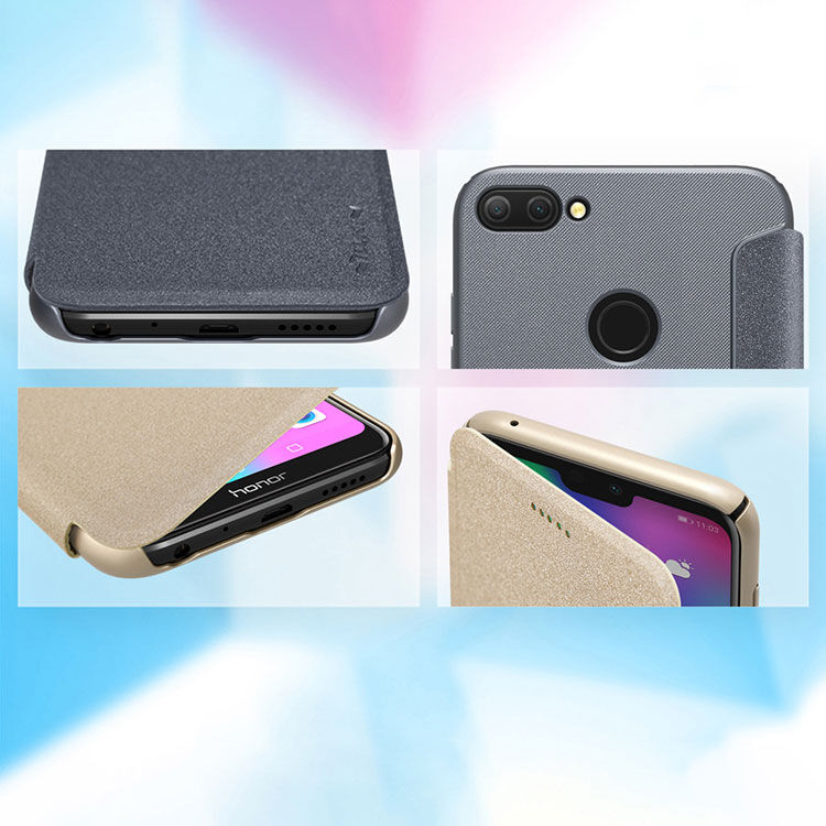 Husă flip Nillkin Sparkle, pentru Honor 9 (2018) - negru
