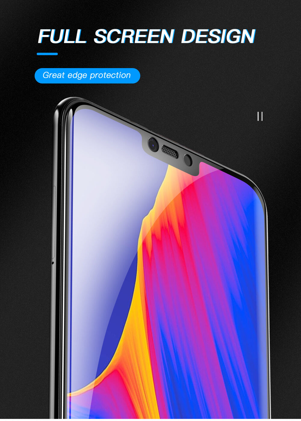 Sticlă durificată 3D Amorus pentru Xiaomi Mi 8 Lite - negru