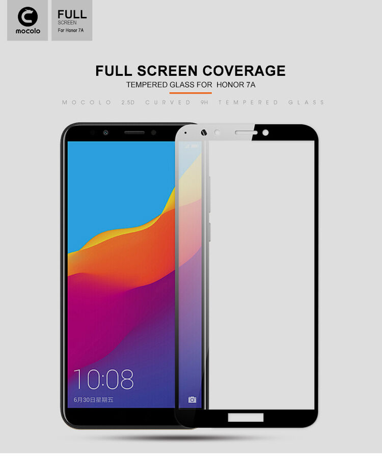 Sticlă durificată 3D Mocolo pentru Honor 7A / 7S - alb