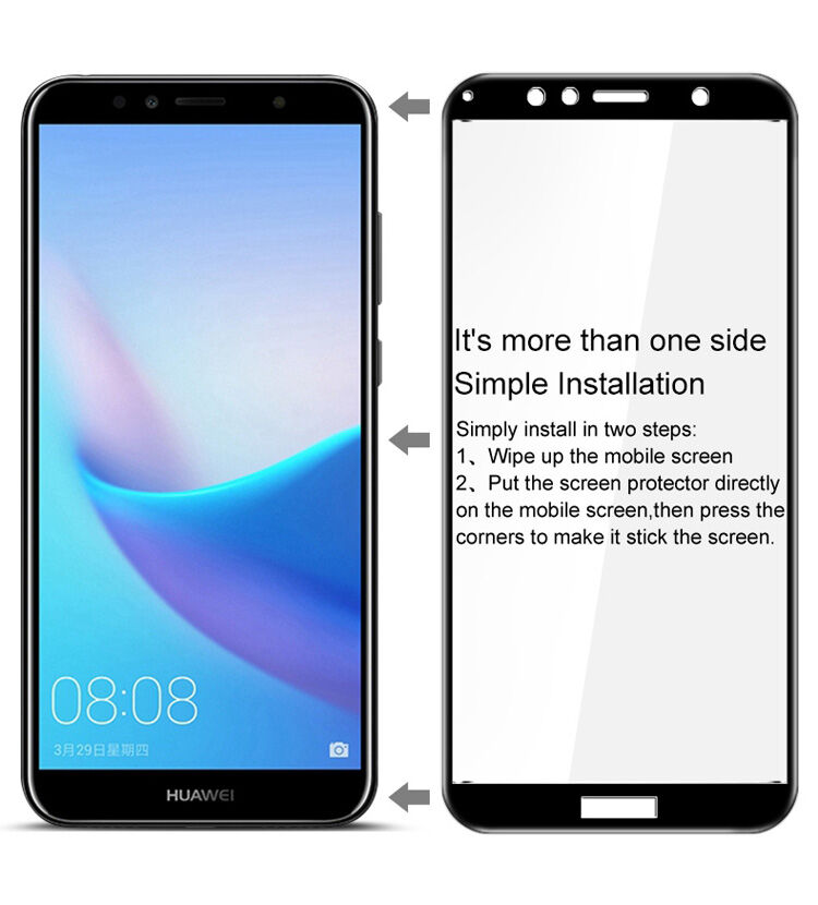 Sticlă durificată 3D Imak pentru Honor 7A - negru