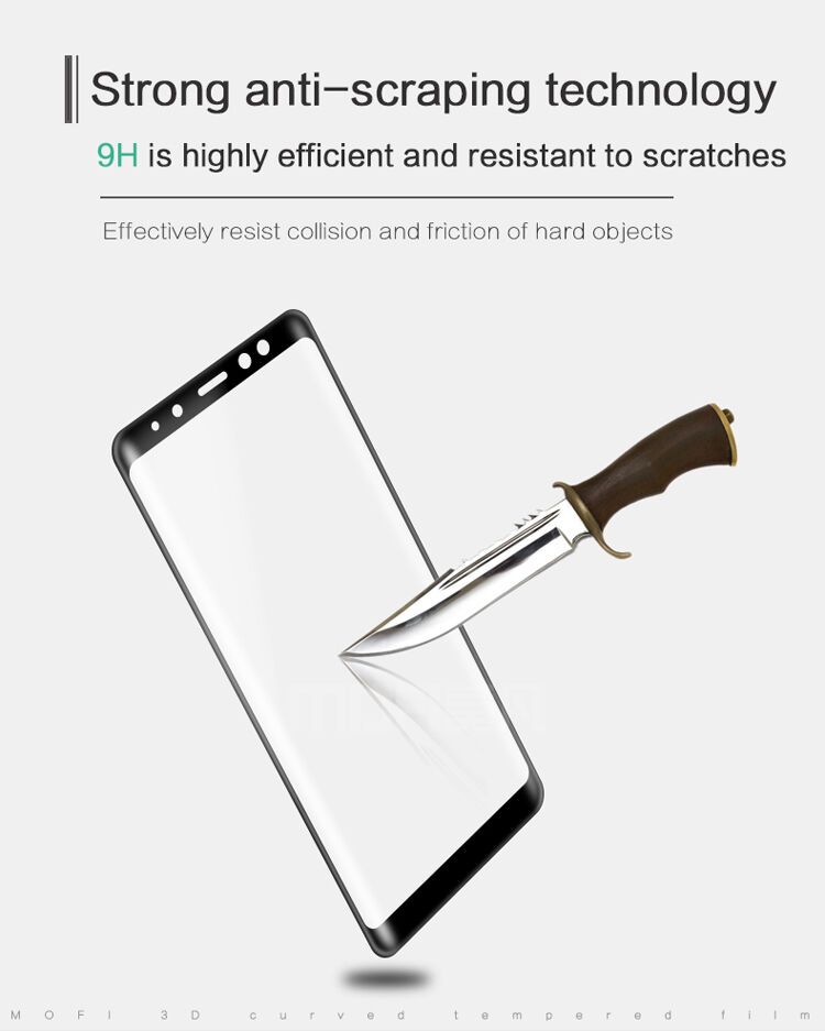 Sticlă durificată 3D Mofi pentru Samsung A8 Plus (2018) - transparent