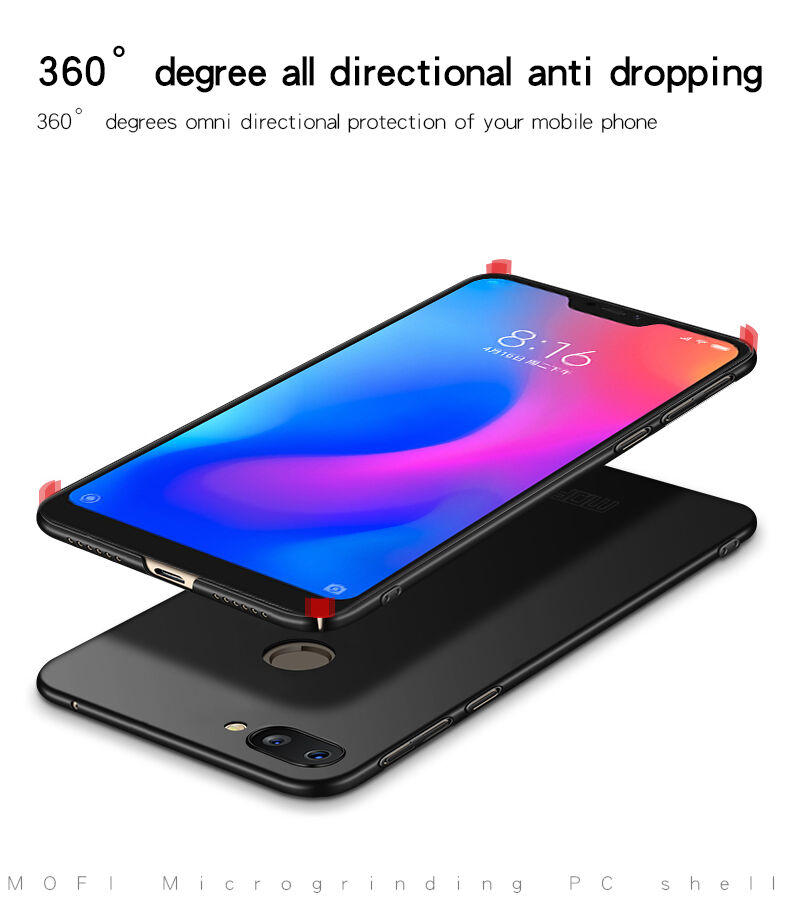 Carcasă Mofi Frosted, din plastic, pentru Xiaomi Mi 8 Lite - negru