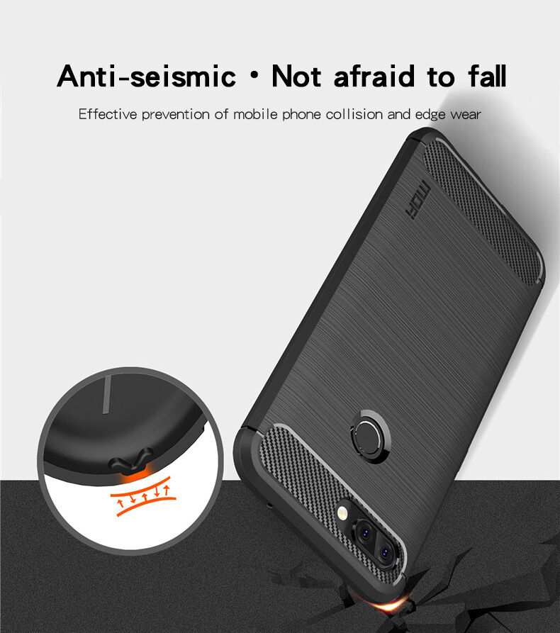 Carcasă Mofi cu textură șlefuită, pentru Xiaomi Mi 8 Lite - roșu