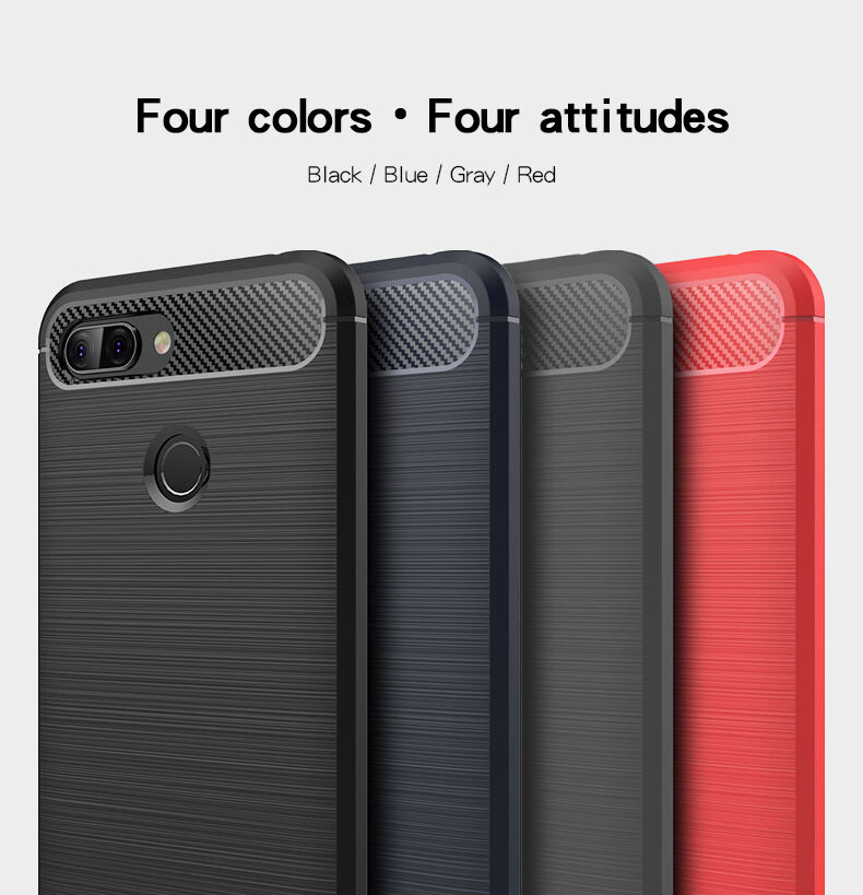 Carcasă Mofi cu textură șlefuită, pentru Xiaomi Mi 8 Lite - roșu