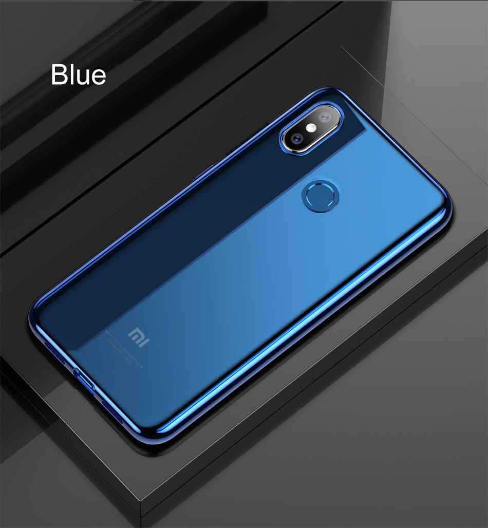 Carcasă transparentă Baseus Shining, cu ramă, pentru Xiaomi Mi 8 - albastru