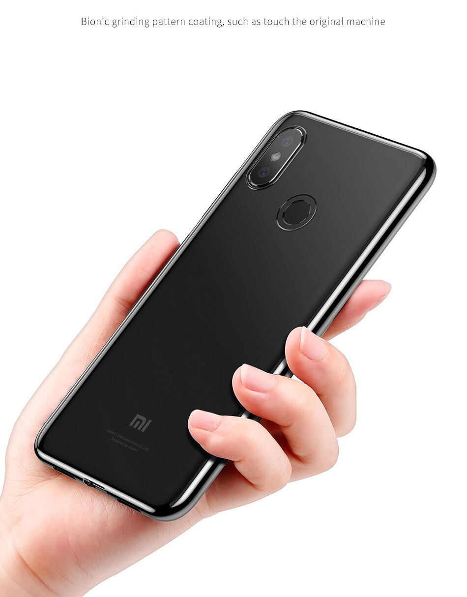Carcasă transparentă Baseus Shining, cu ramă, pentru Xiaomi Mi 8 - auriu