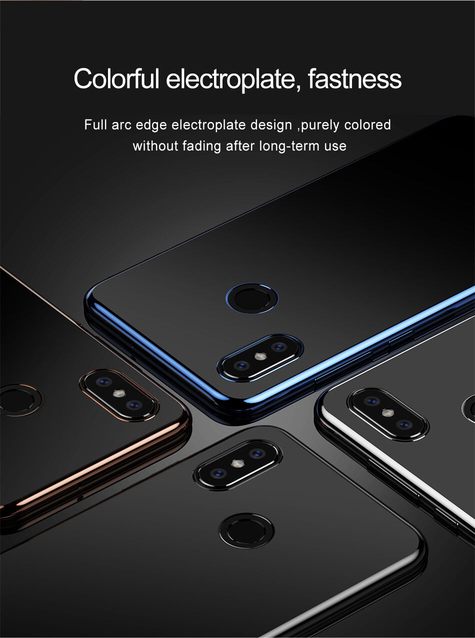 Carcasă transparentă Baseus Shining, cu ramă, pentru Xiaomi Mi 8 - auriu
