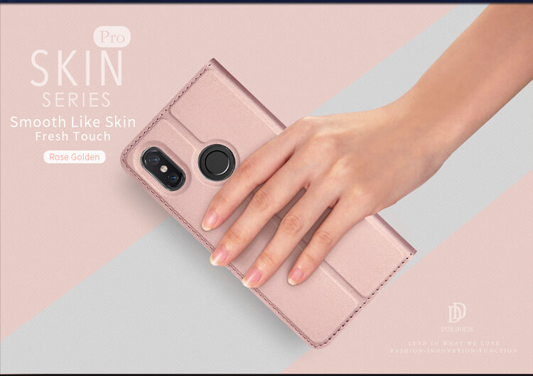Husă flip Dux Ducis Skin Pro, din piele, pentru Xiaomi Mi 8 - albastru
