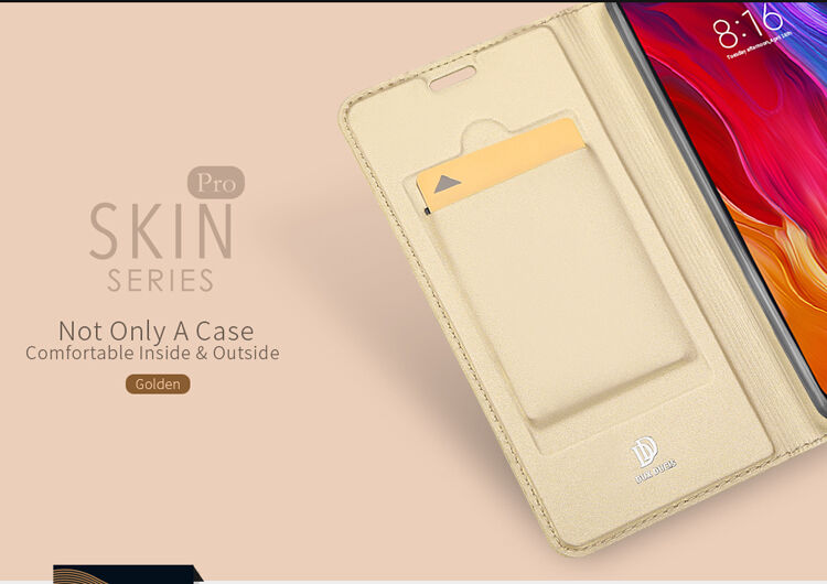 Husă flip Dux Ducis Skin Pro, din piele, pentru Xiaomi Mi 8 - albastru
