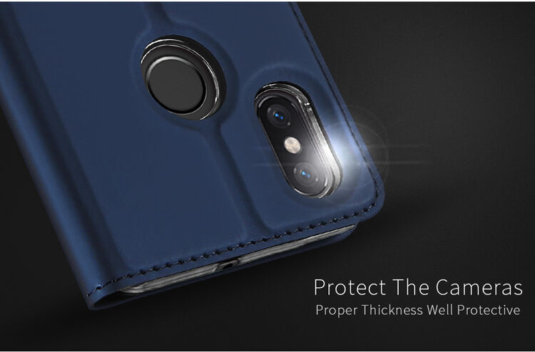 Husă flip Dux Ducis Skin Pro, din piele, pentru Xiaomi Mi 8 - albastru