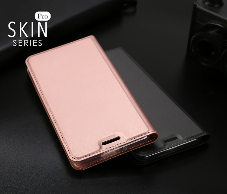 Husă flip Dux Ducis Skin Pro, din piele, pentru Xiaomi Mi 8 - albastru