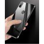 Carcasă Cafele, din plastic transparent cu ramă, pentru Xiaomi Mi 8 - argintiu