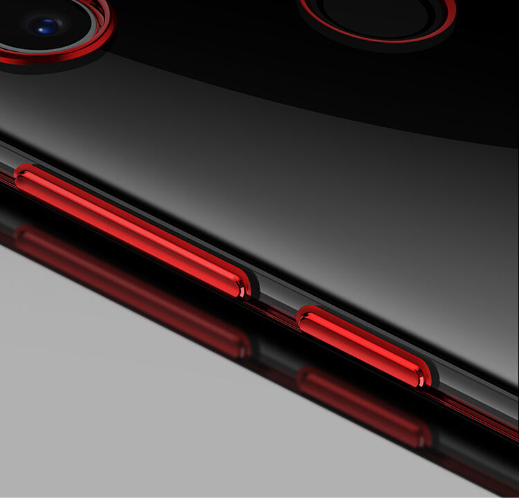 Carcasă Cafele, din plastic transparent cu ramă, pentru Xiaomi Mi 8 - negru