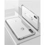 Carcasă Cafele, din plastic transparent cu ramă, pentru Xiaomi Mi 8 - roșu