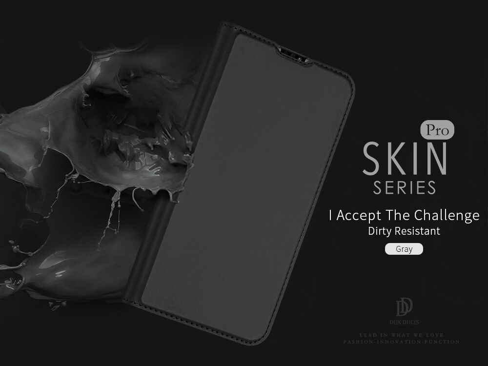 Husă flip Dux Ducis Skin Pro, din piele, pentru Honor 8X - albastru închis
