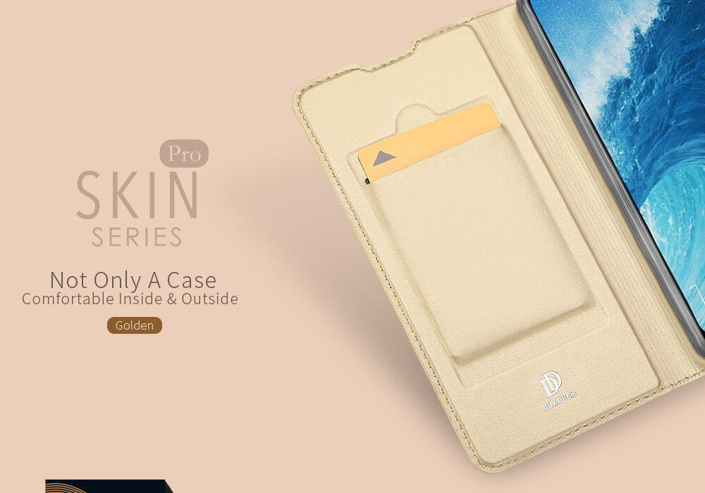 Husă flip Dux Ducis Skin Pro, din piele, pentru Honor 8X - albastru închis