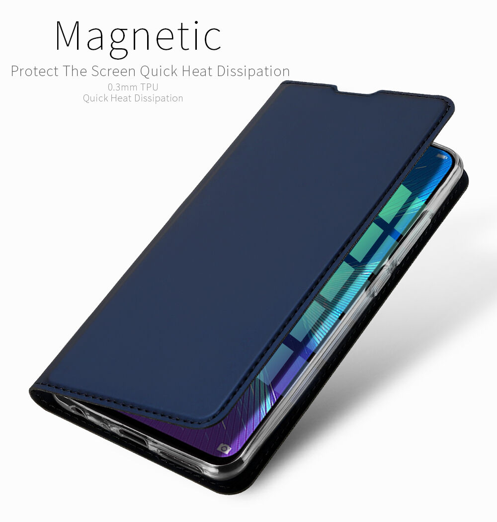 Husă flip Dux Ducis Skin Pro, din piele, pentru Honor 8X - albastru închis