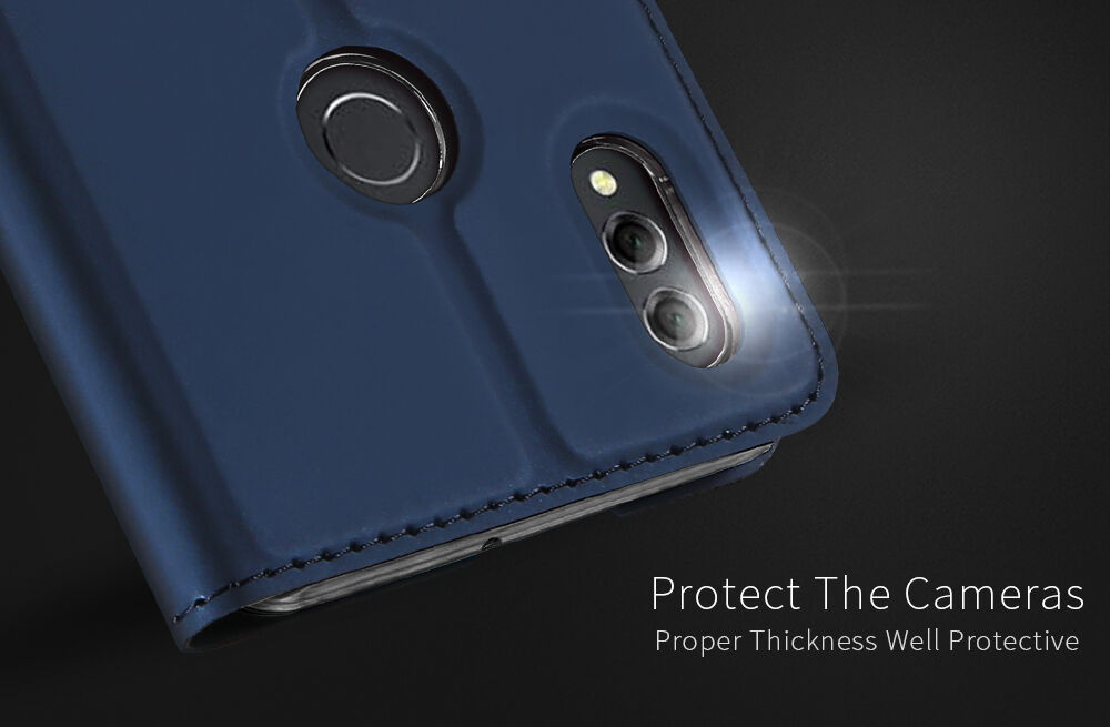 Husă flip Dux Ducis Skin Pro, din piele, pentru Honor 8X - roz-auriu