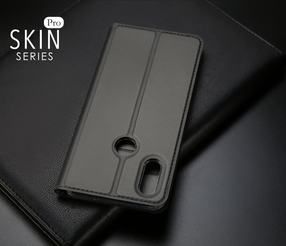 Husă flip Dux Ducis Skin Pro, din piele, pentru Honor 8X - roz-auriu