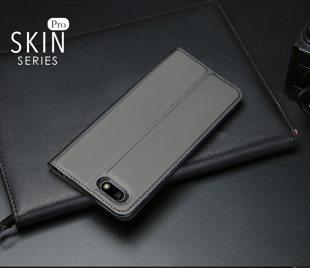Husă flip Dux Ducis Skin Pro, din piele, pentru Honor 7S - albastru închis