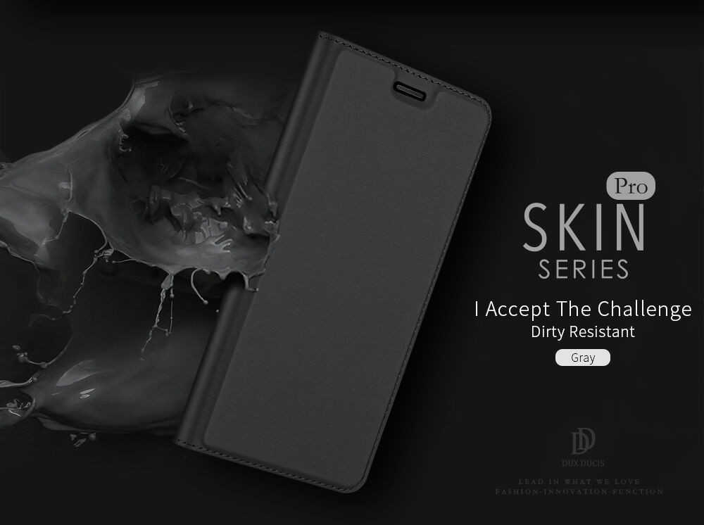Husă flip Dux Ducis Skin Pro, din piele, pentru Honor 7S - auriu