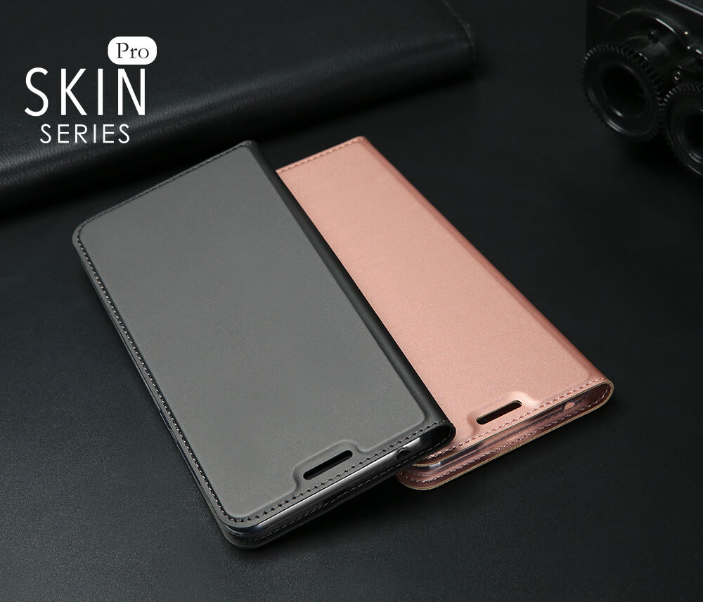 Husă flip Dux Ducis Skin Pro, din piele, pentru Honor 7S - auriu