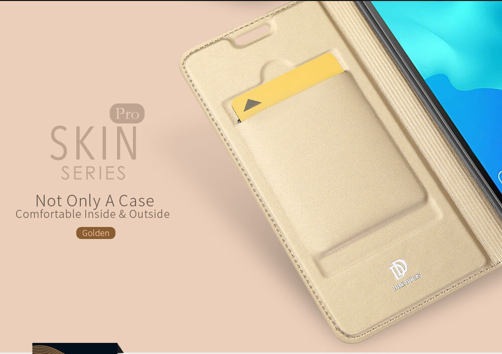 Husă flip Dux Ducis Skin Pro, din piele, pentru Honor 7S - gri