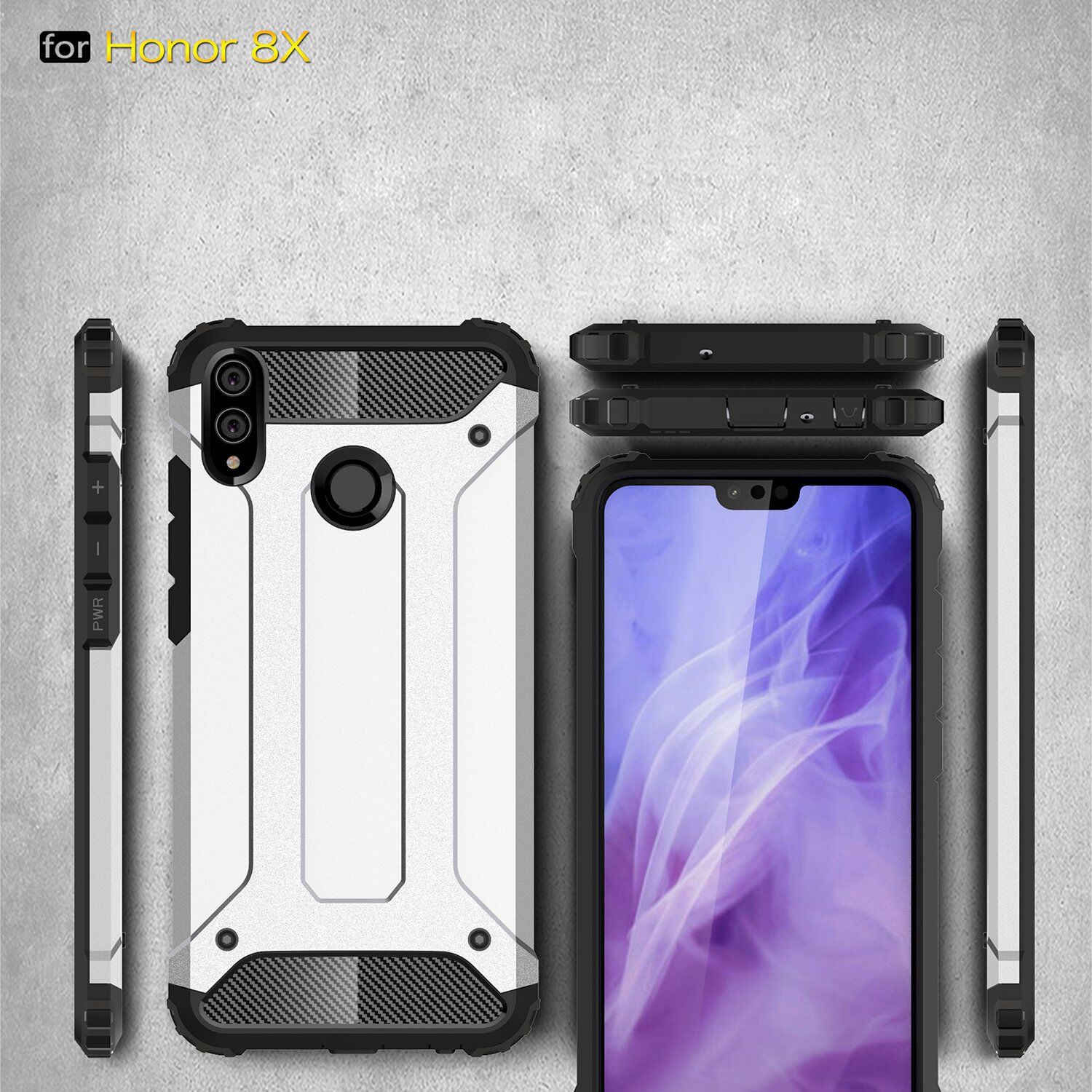 Carcasă super rezistentă Armor, pentru Honor 8X - roz-auriu