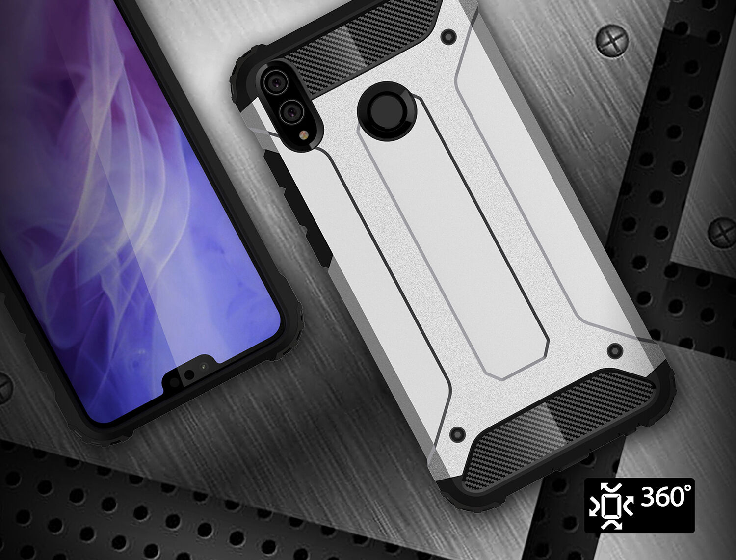 Carcasă super rezistentă Armor, pentru Honor 8X - roz-auriu