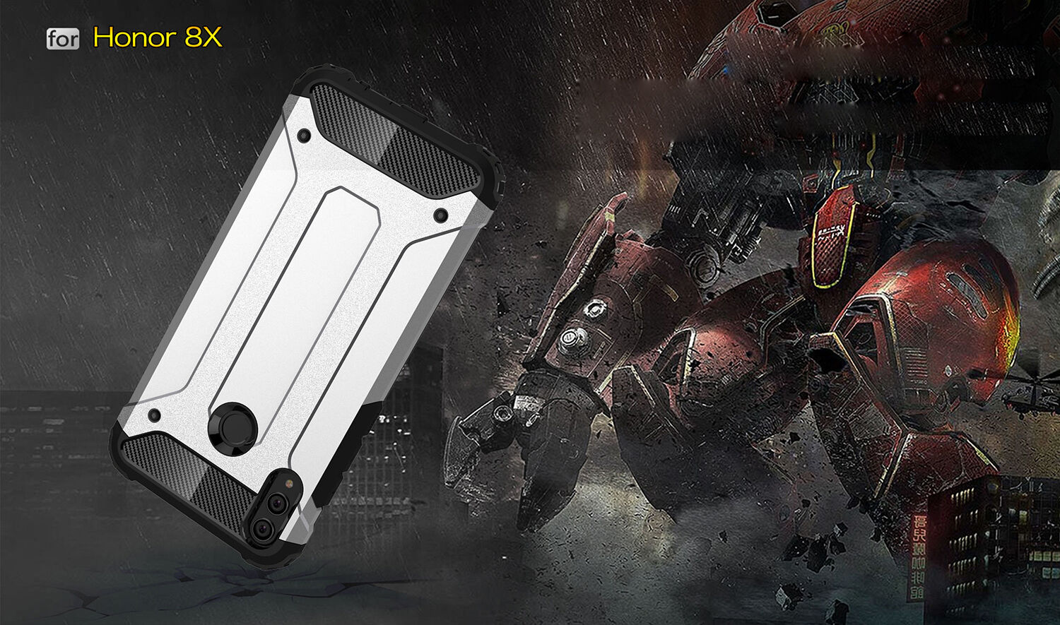 Carcasă super rezistentă Armor, pentru Honor 8X - roz-auriu