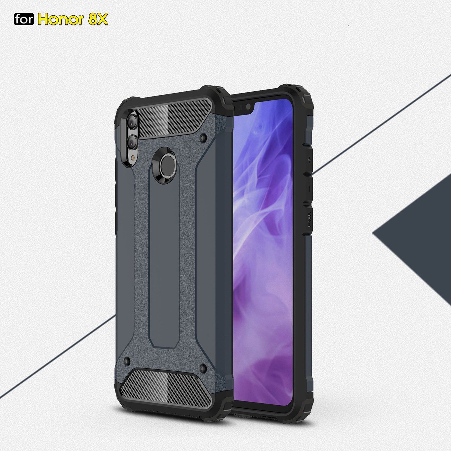 Carcasă super rezistentă Armor, pentru Honor 8X - roz-auriu