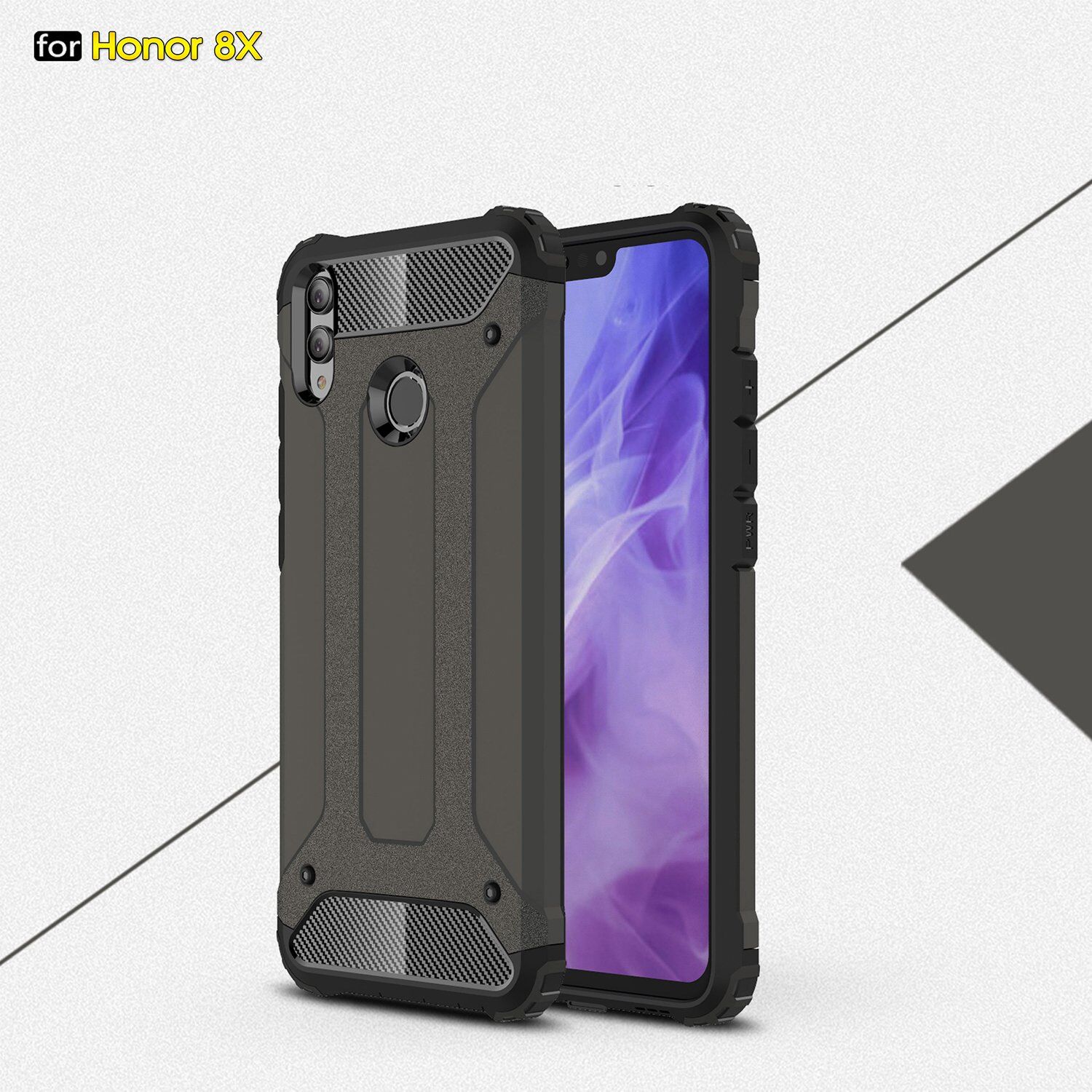 Carcasă super rezistentă Armor, pentru Honor 8X - roz-auriu