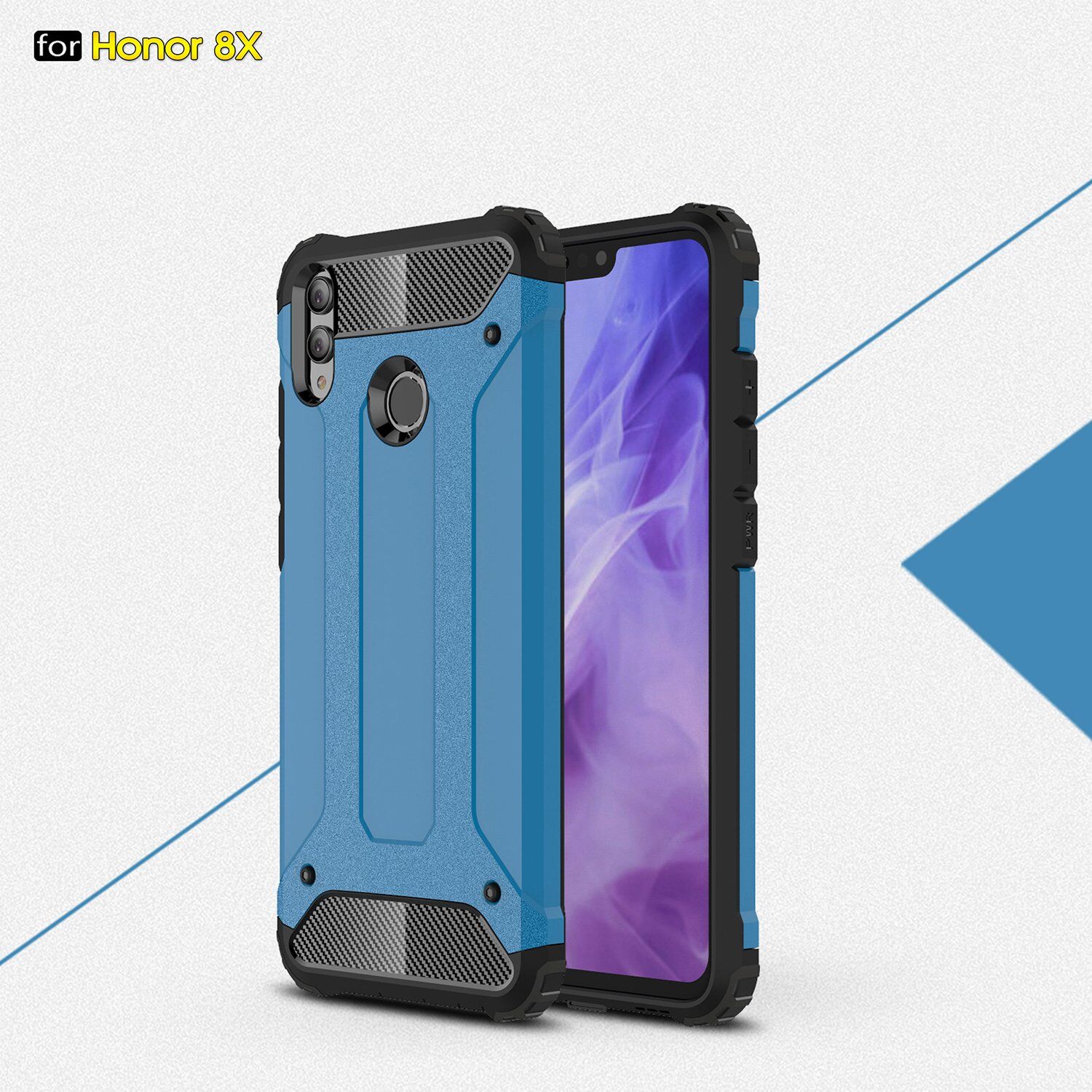 Carcasă super rezistentă Armor, pentru Honor 8X - roz-auriu