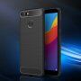 Carcasă rezistentă cu textură șlefuită, pentru Honor 7A - roșu