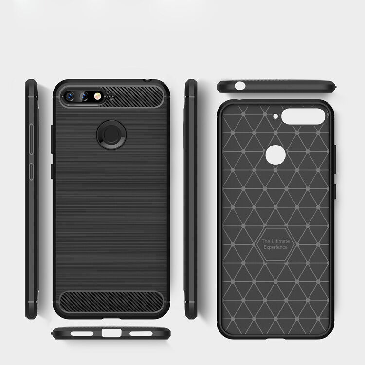 Carcasă rezistentă cu textură șlefuită, pentru Honor 7A - roșu