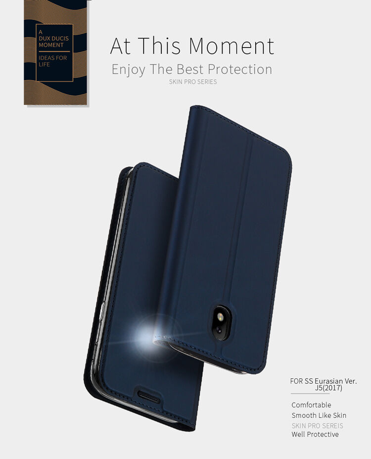 Husă flip Dux Ducis Skin Pro, pentru Samsung Galaxy J5 (2017) - albastru închis
