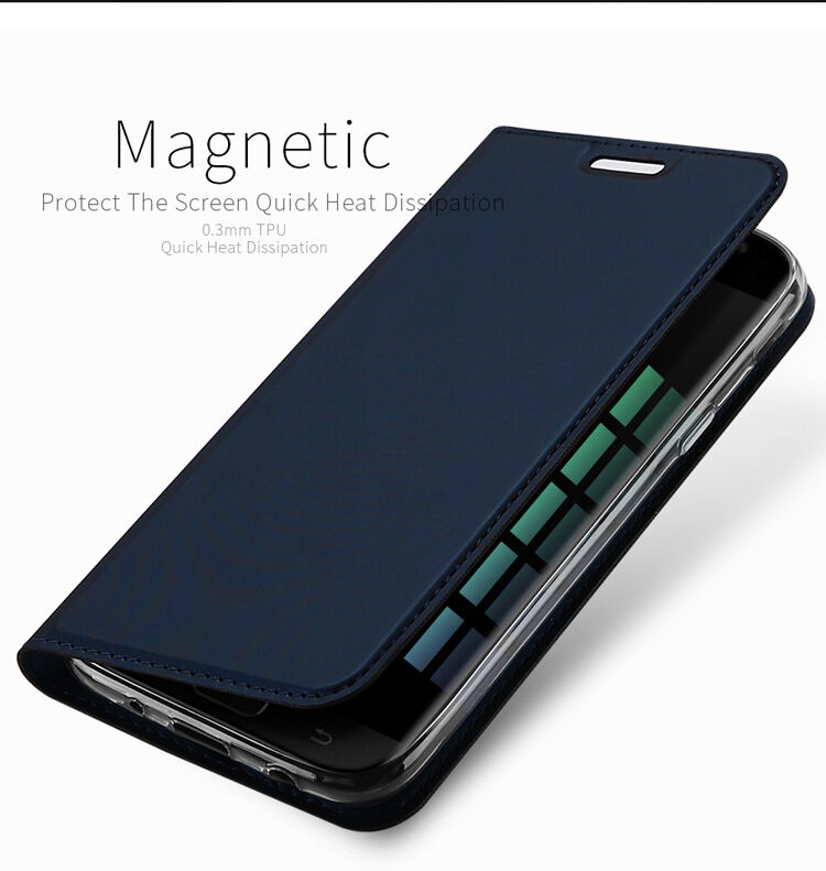 Husă flip Dux Ducis Skin Pro, pentru Samsung Galaxy J5 (2017) - albastru închis