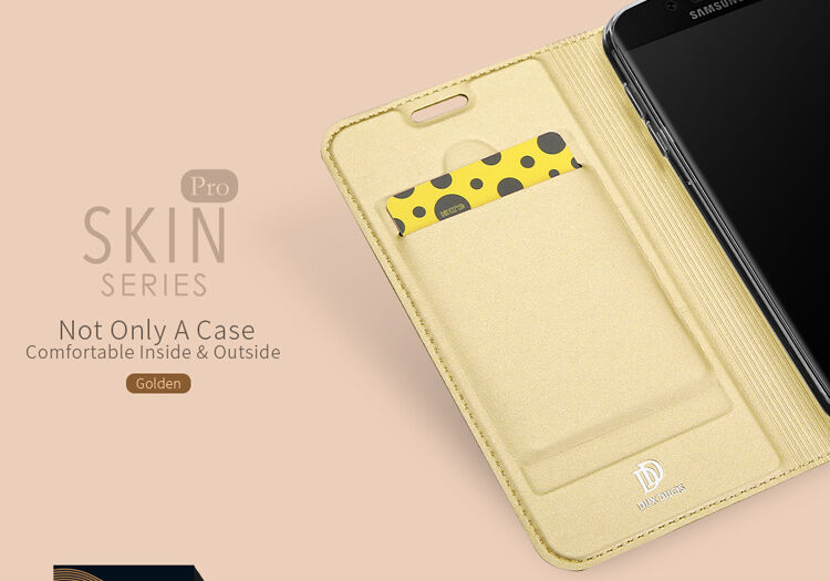 Husă flip Dux Ducis Skin Pro, pentru Samsung Galaxy J5 (2017) - auriu