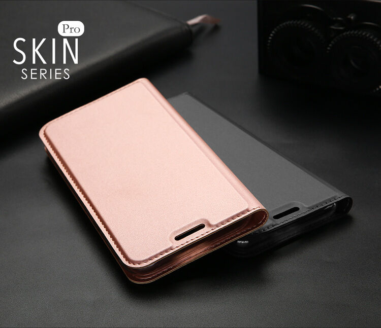 Husă flip Dux Ducis Skin Pro, pentru Samsung Galaxy J5 (2017) - roz-auriu