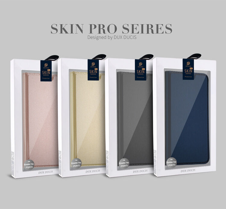 Husă flip Dux Ducis Skin Pro, pentru Samsung Galaxy J5 (2017) - roz-auriu