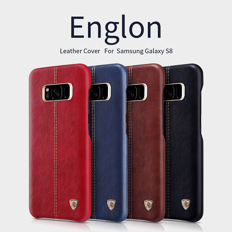 Husă din piele Nillkin Englon, pentru Samsung Galaxy S8 - roșu