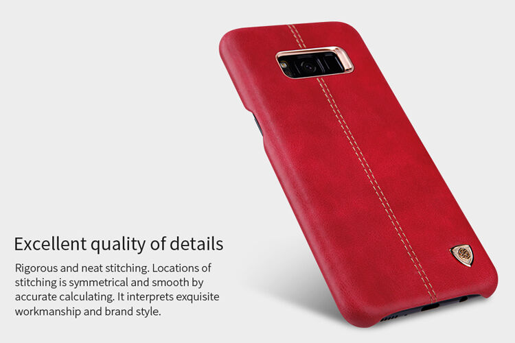 Husă din piele Nillkin Englon, pentru Samsung Galaxy S8 - roșu