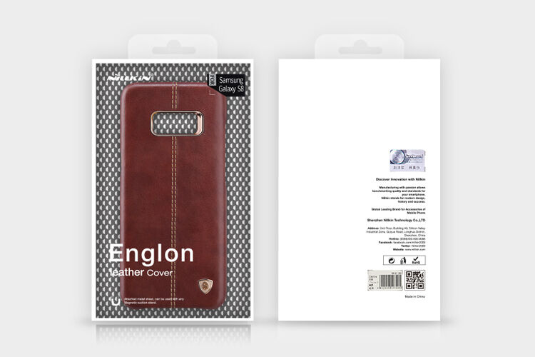 Husă din piele Nillkin Englon, pentru Samsung Galaxy S8 - roșu