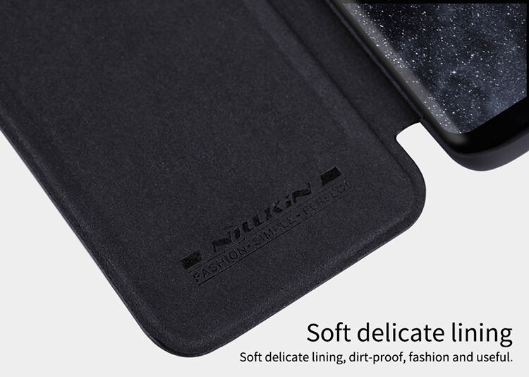 Husă flip Nillkin Qin, din piele, pentru Samsung Galaxy S8 Plus - maro