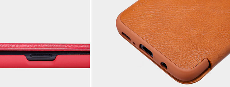 Husă flip Nillkin Qin, din piele, pentru Samsung Galaxy S8 Plus - roșu