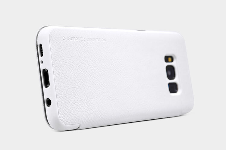 Husă flip Nillkin Qin, din piele, pentru Samsung Galaxy S8 Plus - roșu