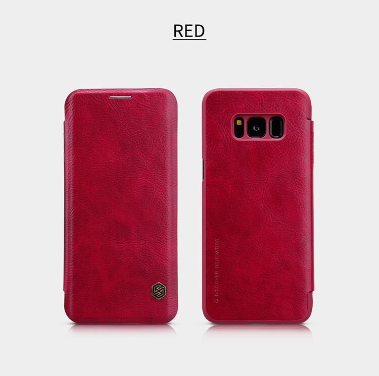 Husă flip Nillkin Qin, din piele, pentru Samsung Galaxy S8 Plus - negru
