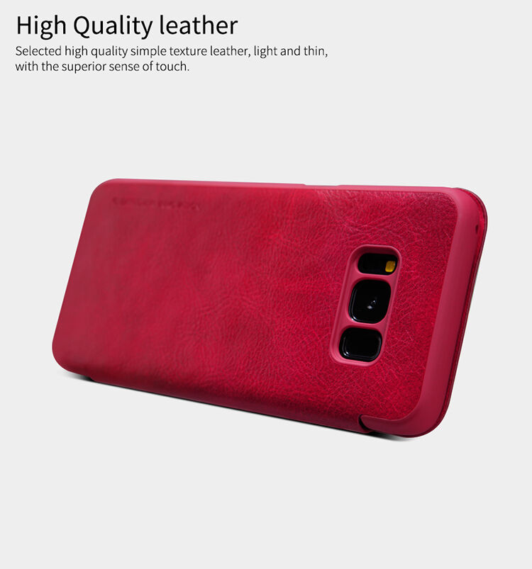 Husă flip Nillkin Qin, din piele, pentru Samsung Galaxy S8 - negru