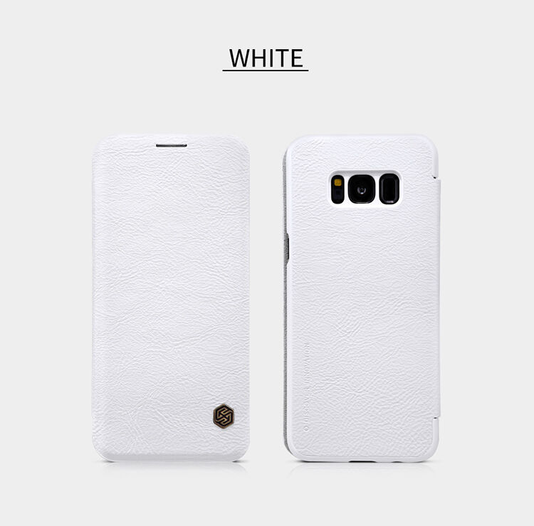 Husă flip Nillkin Qin, din piele, pentru Samsung Galaxy S8 - negru