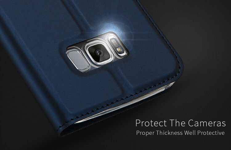 Husă flip Dux Ducis Skin Pro, pentru Samsung Galaxy S8 - albastru închis